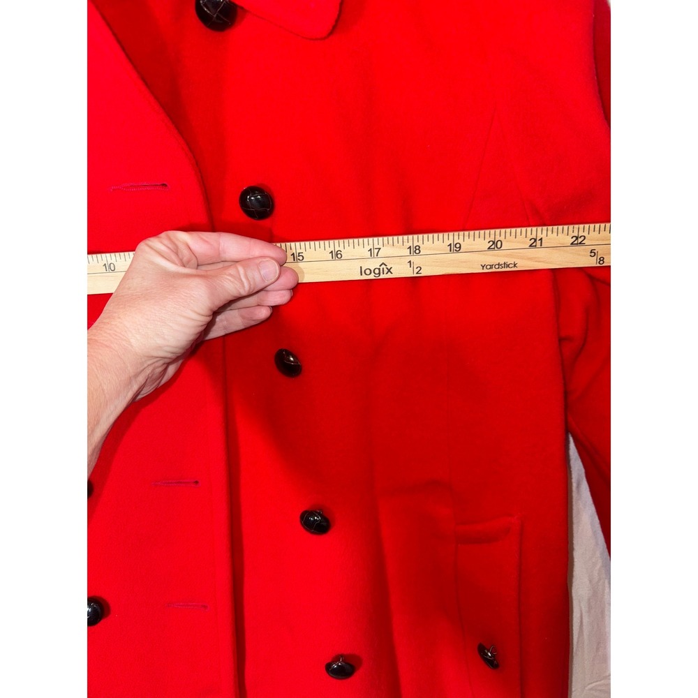 Mackintosh Authentic Red Double‎ Breasted Wool Peacoat Women's Made in USA - Picture 4 of 8